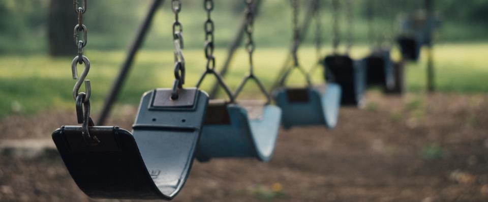 A set of swings at a park